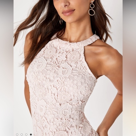 Lulus Love Poem Blush Pink Lace Mini Dress - Picture 4 of 10